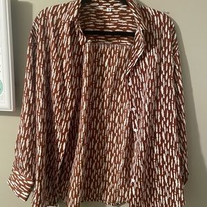 brown abstract blouse